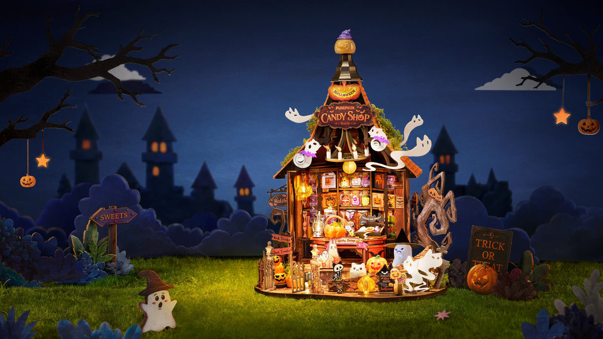 Rolife Haunted Candy House DG186 - illuminated Halloween display
