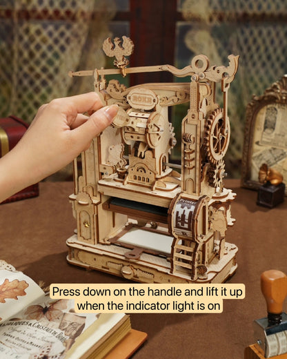 ROKR Classic printing press 3D Wooden Puzzle (LK602) | Classic Letterpress Model