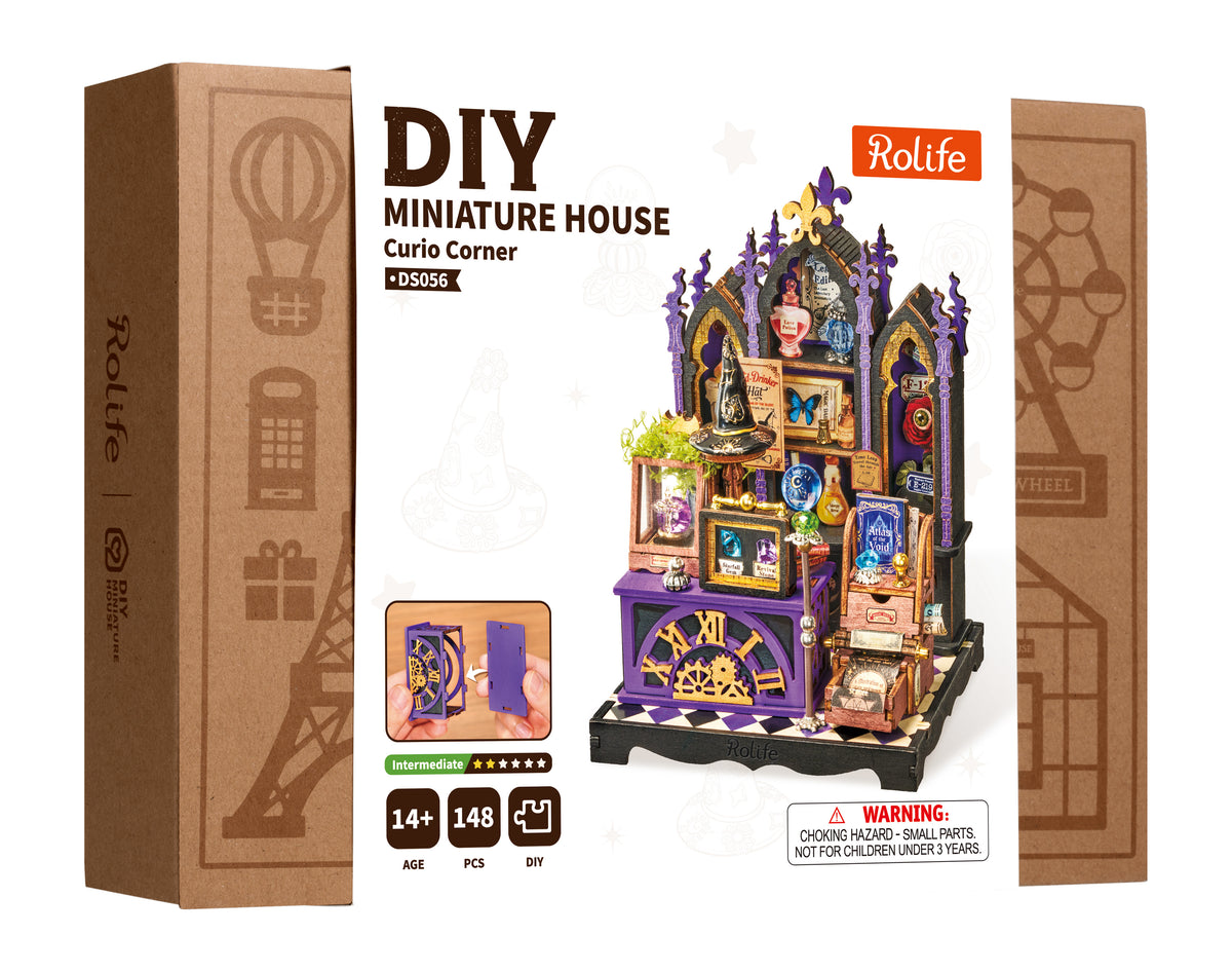 Rolife Curio Corner DS056 - packaging at an angle