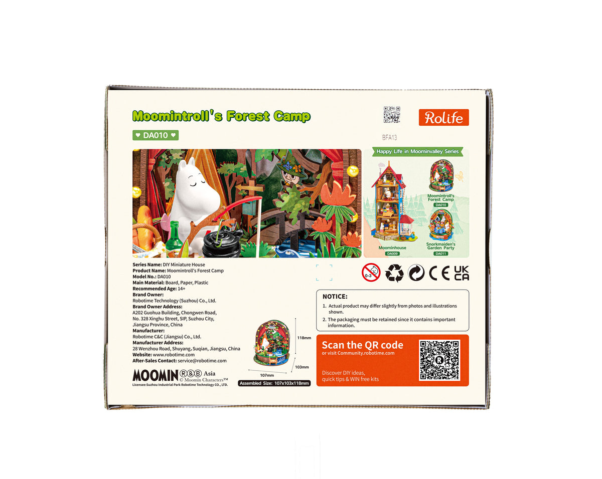 Rolife Moomintroll's Forest Camp DA010 - back packaging
