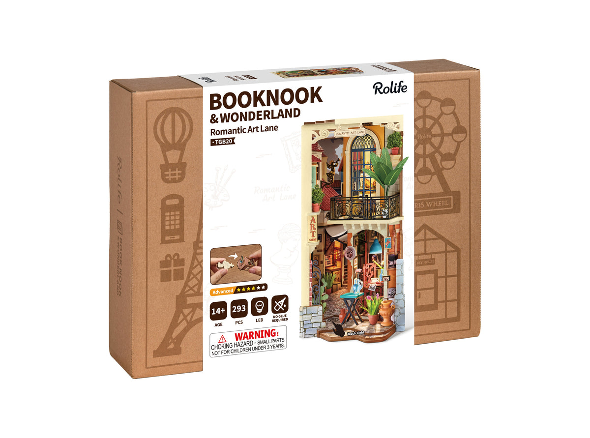 Rolife Romantic Art Lane TGB20 - retail packaging viewed at an angle
