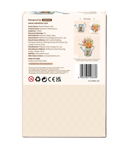 Rowood Gardener's Watering Can TWM01 - back of the retail packaging