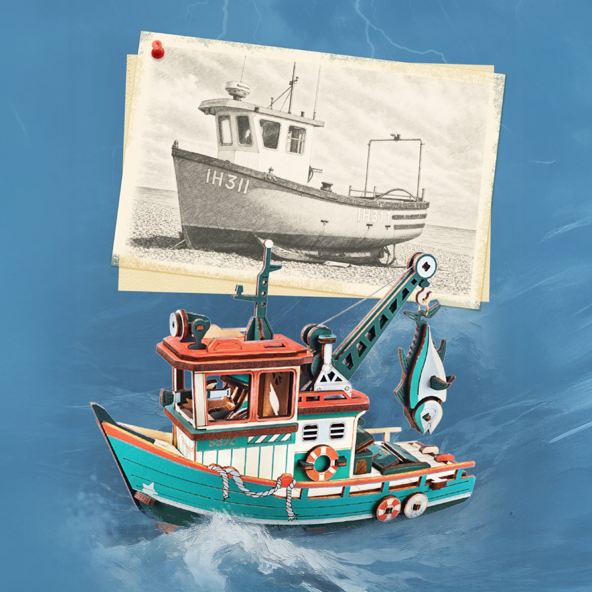 ROKR Lucky Trawler MCD08 - boat close-up