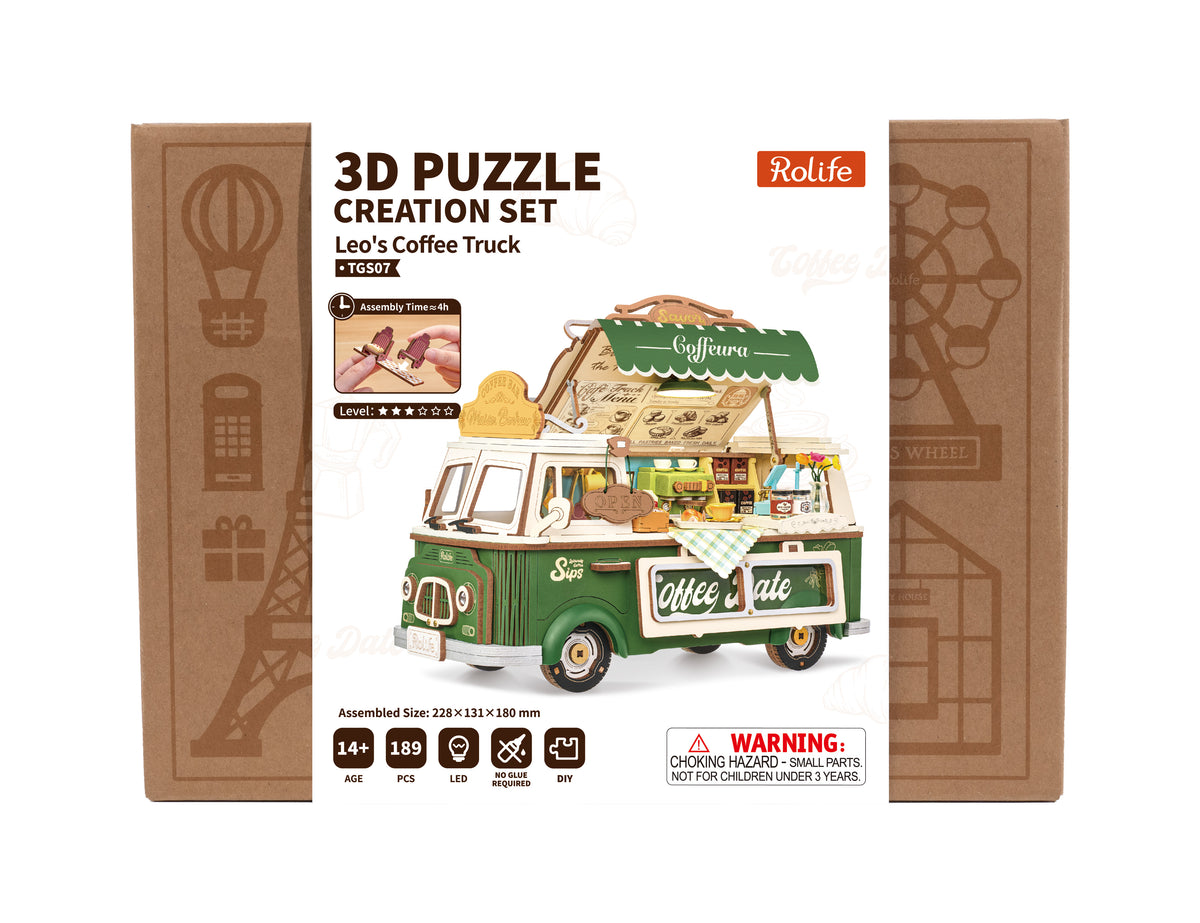 Rolife Leo's Coffee Truck TGS07 - front packaging