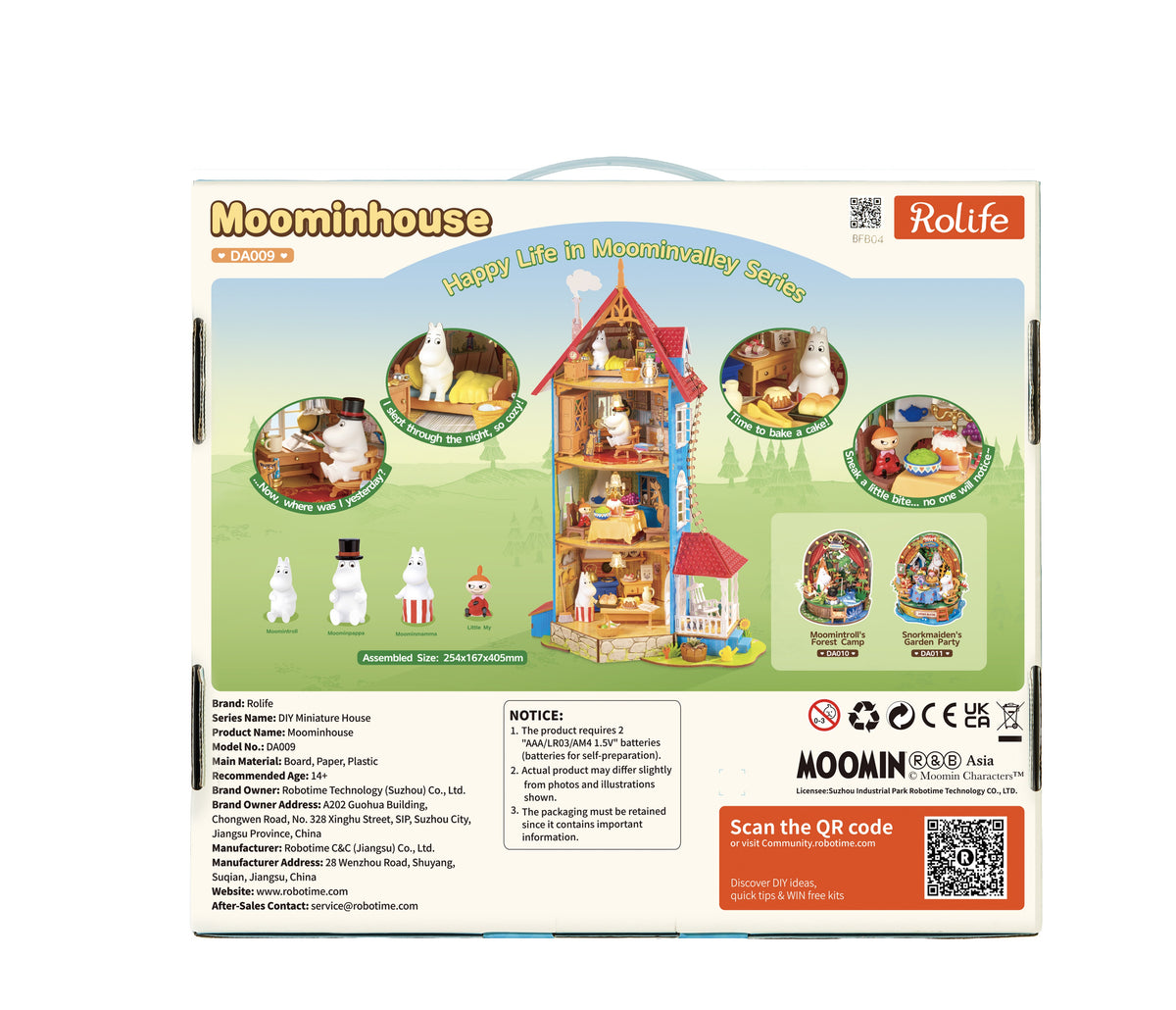 Rolife Moominhouse DA009 - back packaging