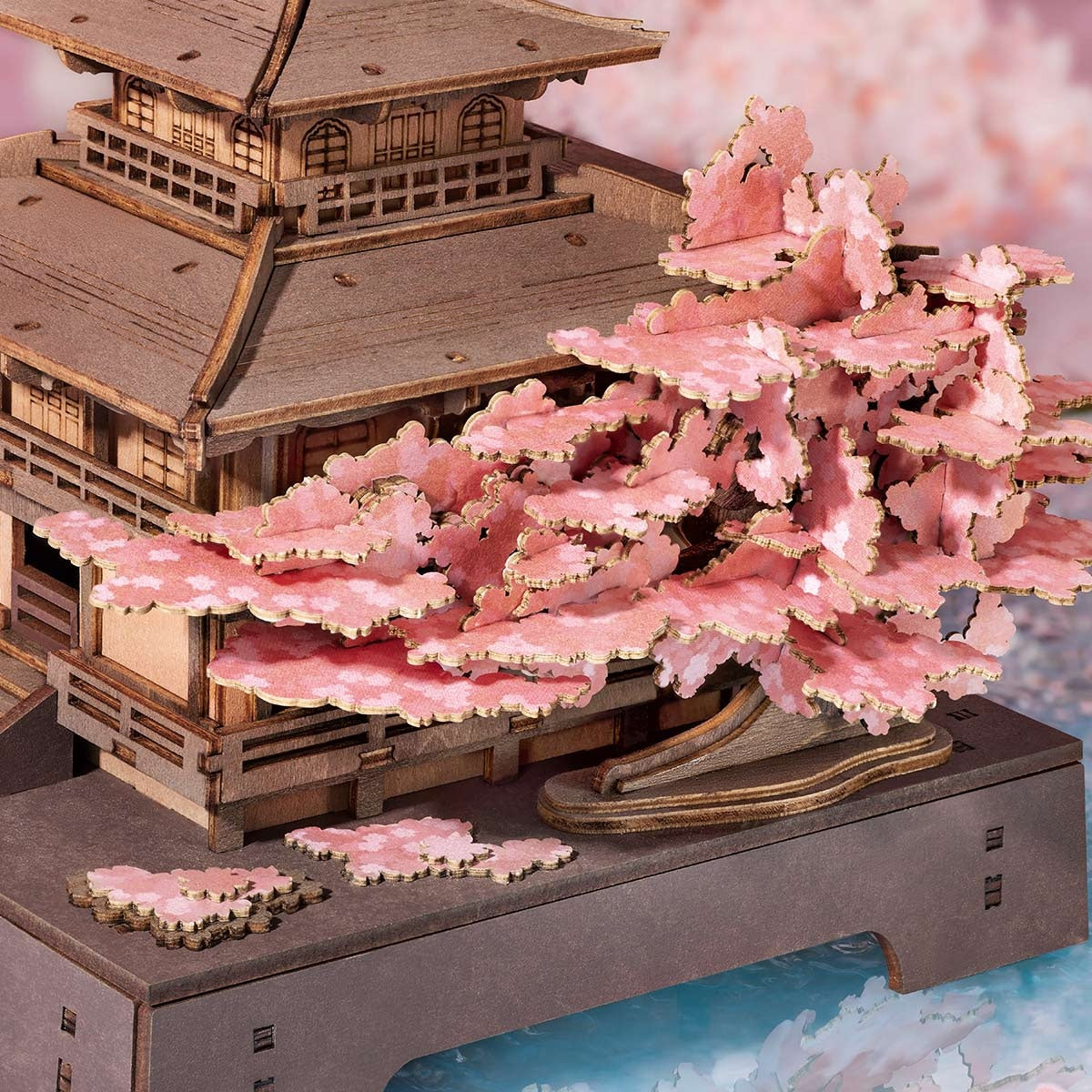 Rolife Sakura Pavilion TGA07 - roof, balconies and cherry blossom details