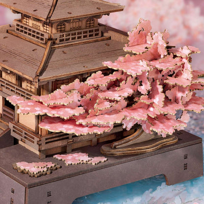 Rolife Sakura Pavilion TGA07 - roof, balconies and cherry blossom details