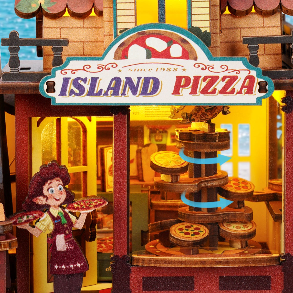 ROKR Chillbay Pizzeria EAM02 - pizza display and miniature shop details