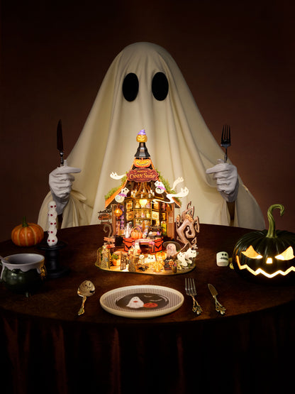 Rolife Haunted Candy House DG186 - illuminated Halloween display, view 5