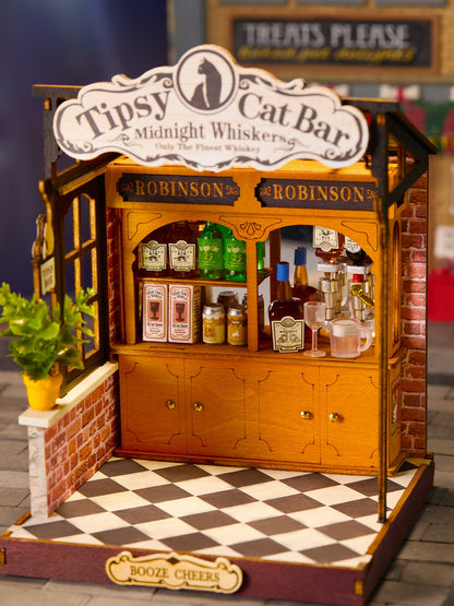 Rolife Tipsy Cat Bar DS054 - close-up details, view 5