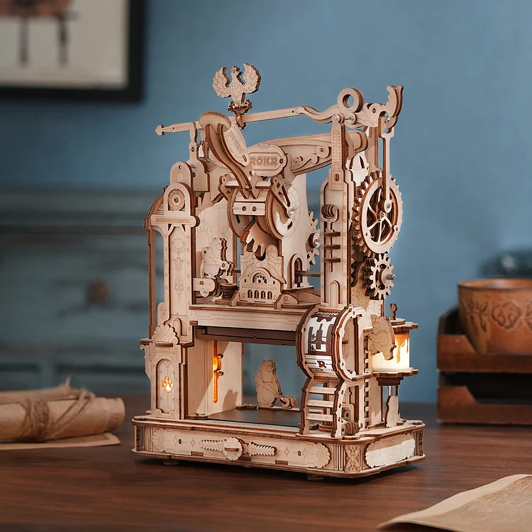 Robotime Rolife ROKR Classic Printing Press 3D Wooden Puzzle LK602