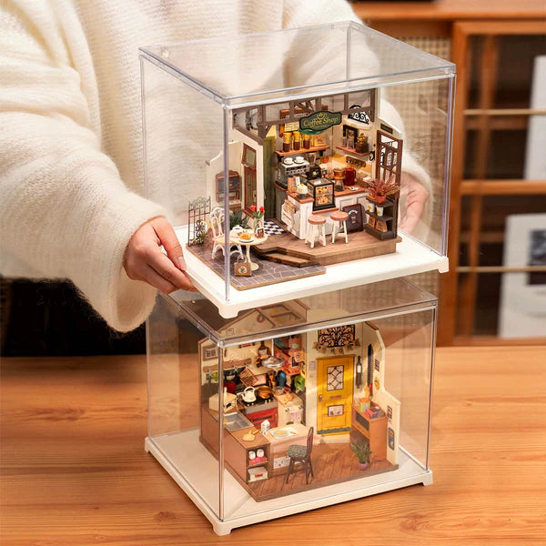 Rolife Miniature House Display Box (DF03L) | Stackable Dust Cover