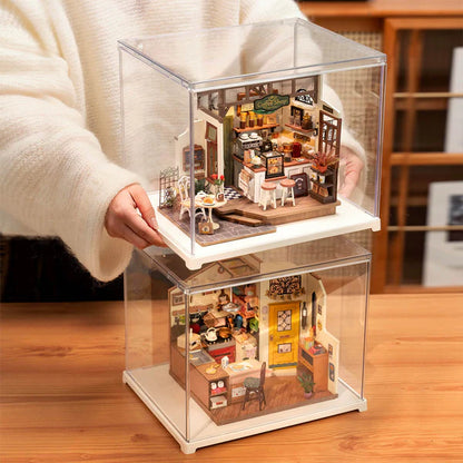 Rolife Miniature House Display Box (DF03L) | Stackable Dust Cover