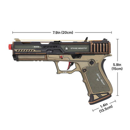 ROKR Legato C18 Pistol LQM02 - assembled model dimensions