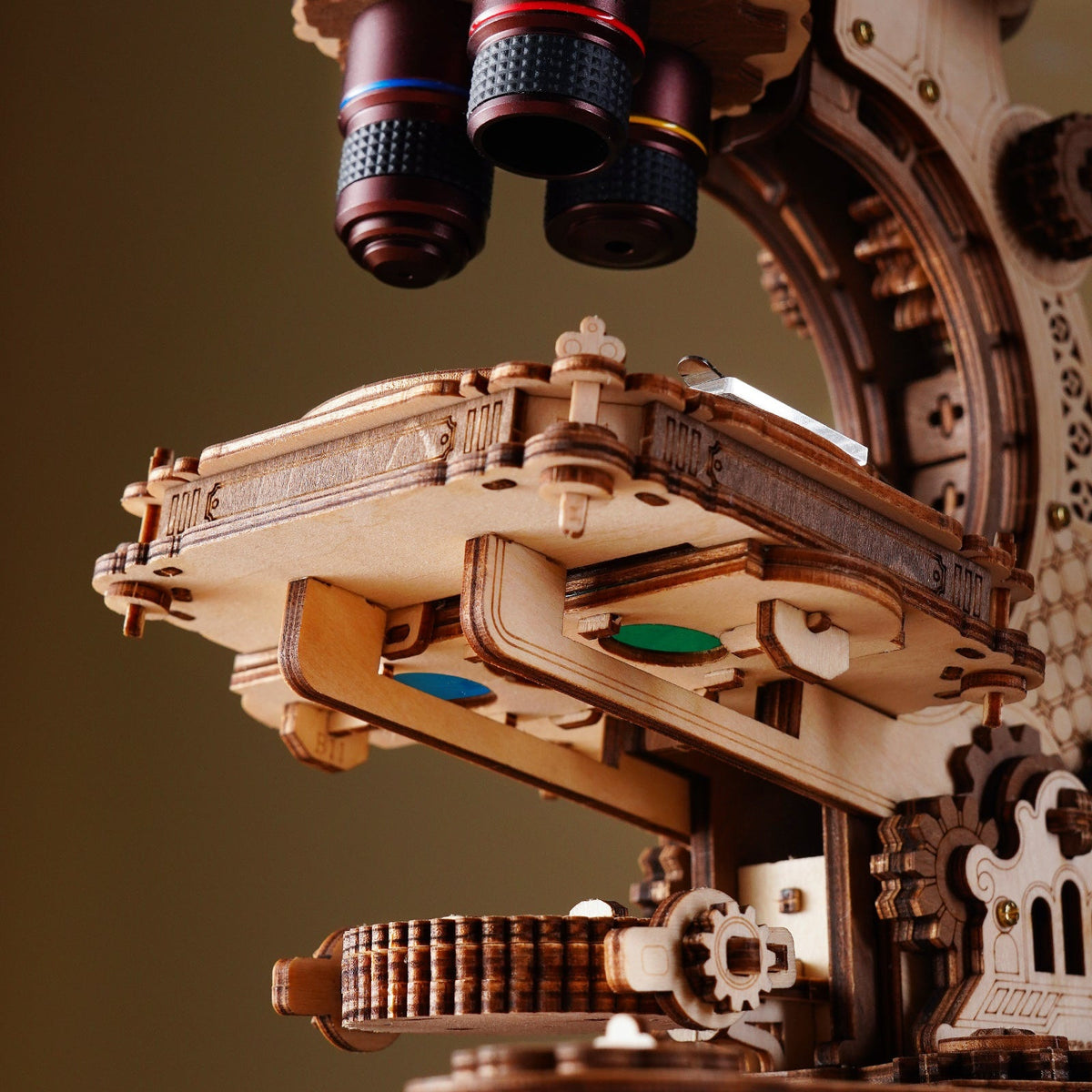 ROKR Microscope ST005 - objective lens close-up