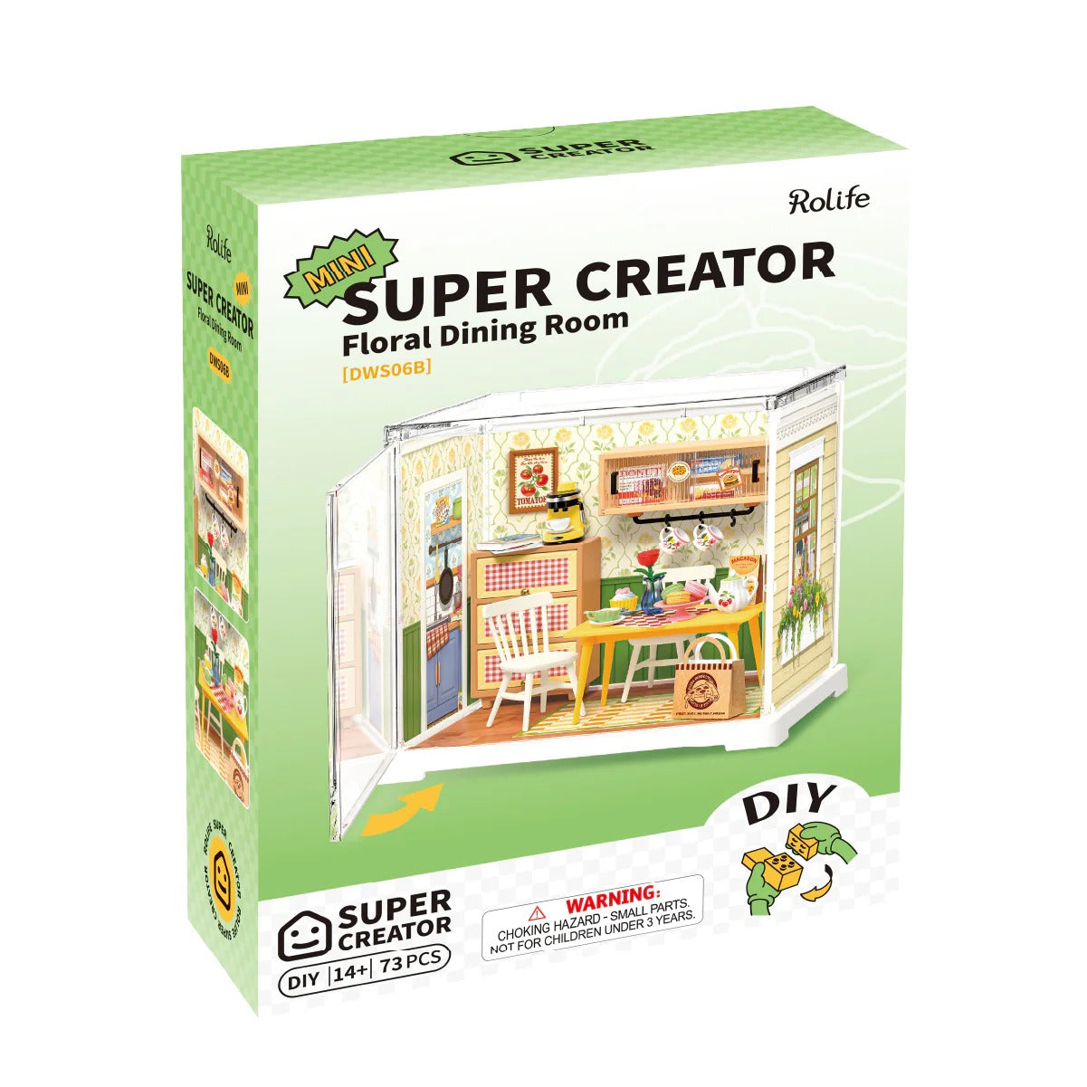 Rolife Floral Dining Room DWS06B Mini Super Creator product box packaging
