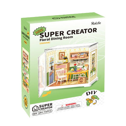 Rolife Floral Dining Room DWS06B Mini Super Creator product box packaging
