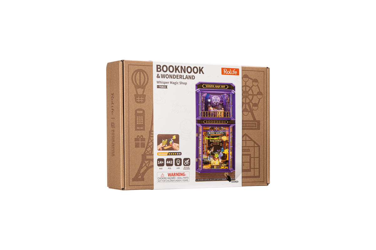 Rolife Whisper Magic Shop TGB22 - packaging at an angle