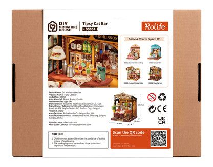 Rolife Tipsy Cat Bar DS054 - back packaging