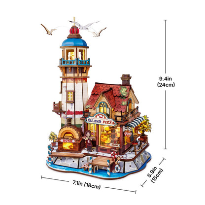 ROKR Chillbay Pizzeria EAM02 - assembled model dimensions