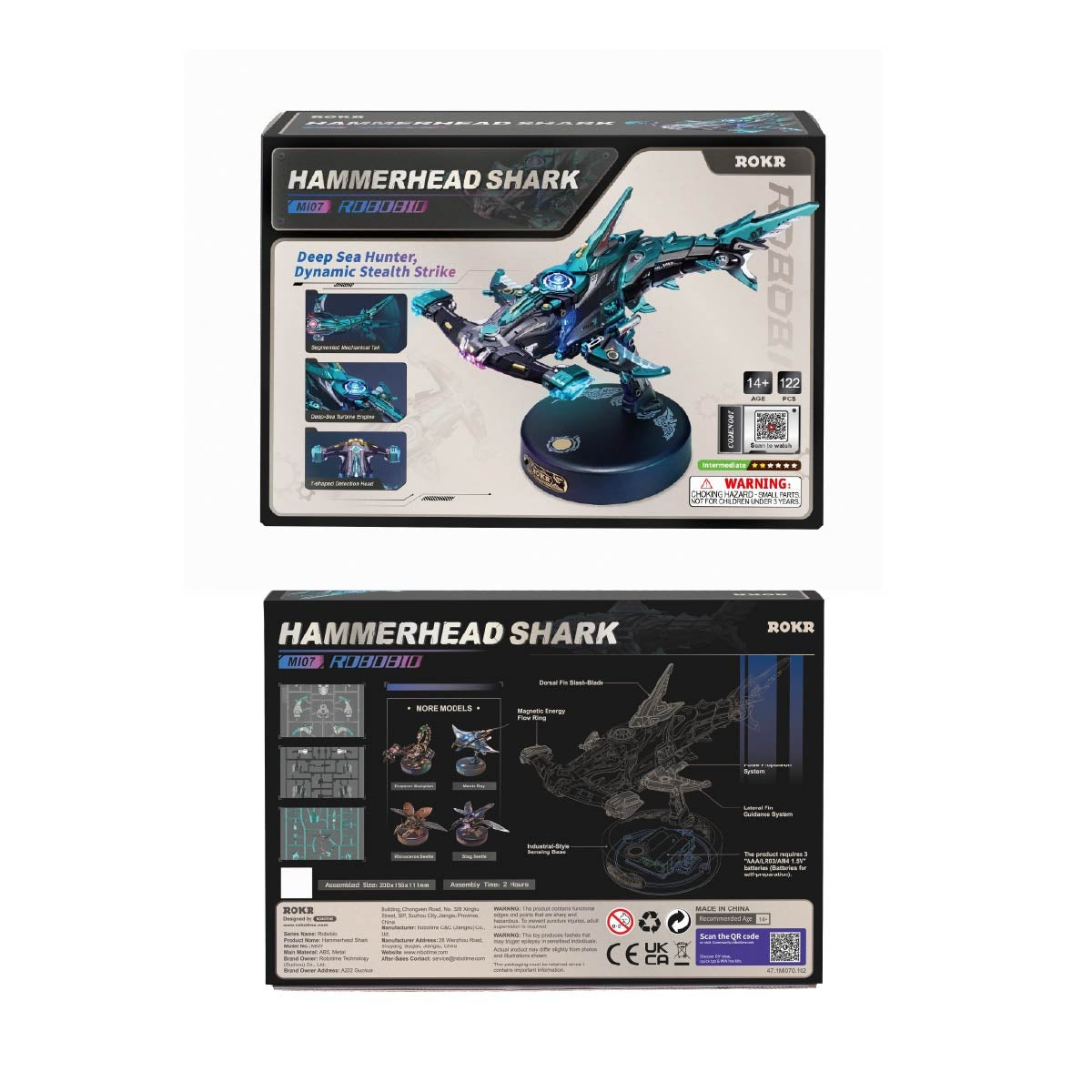 ROKR Hammerhead Shark MI07 - front and back packaging
