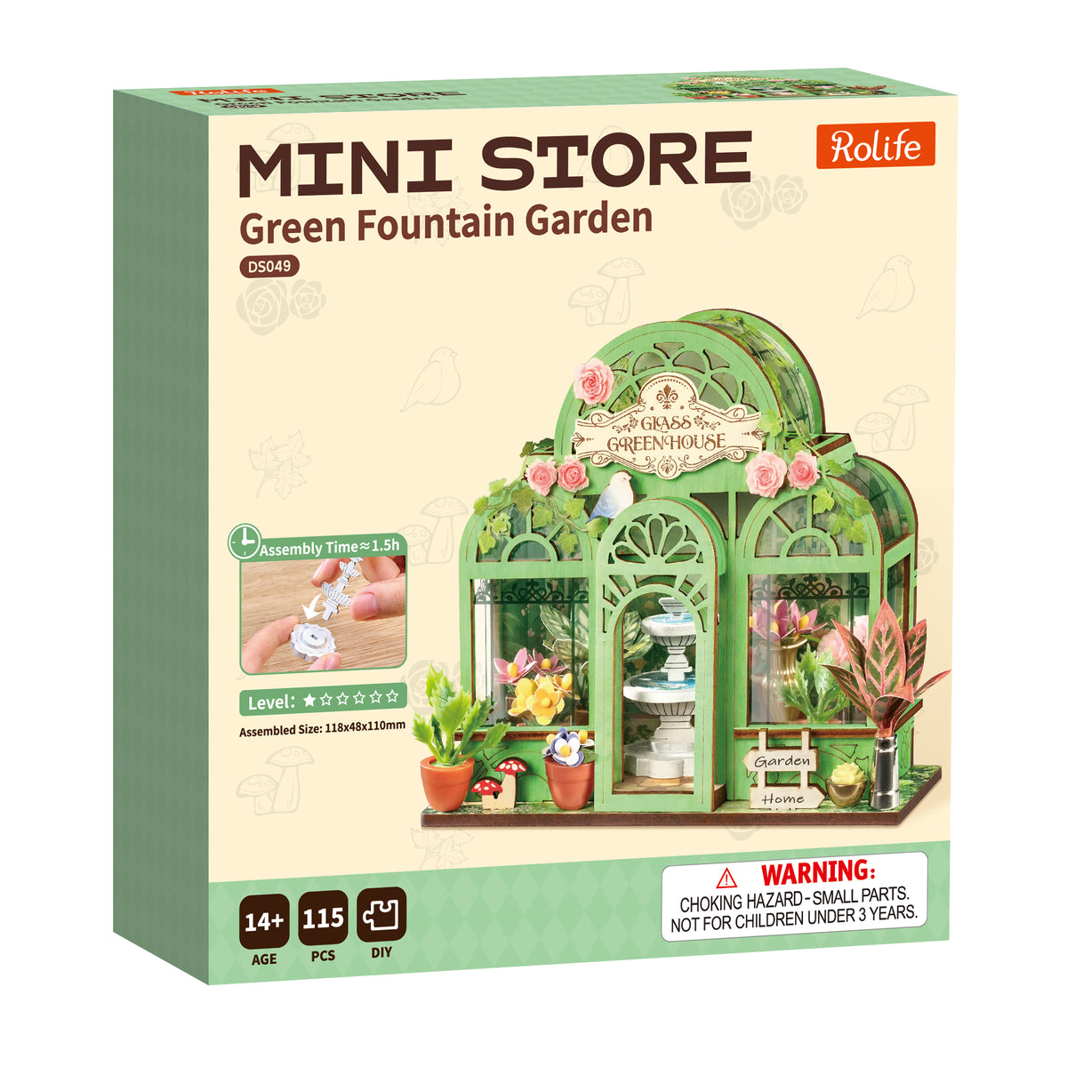 Rolife Green Fountain Garden DS049 - front packaging