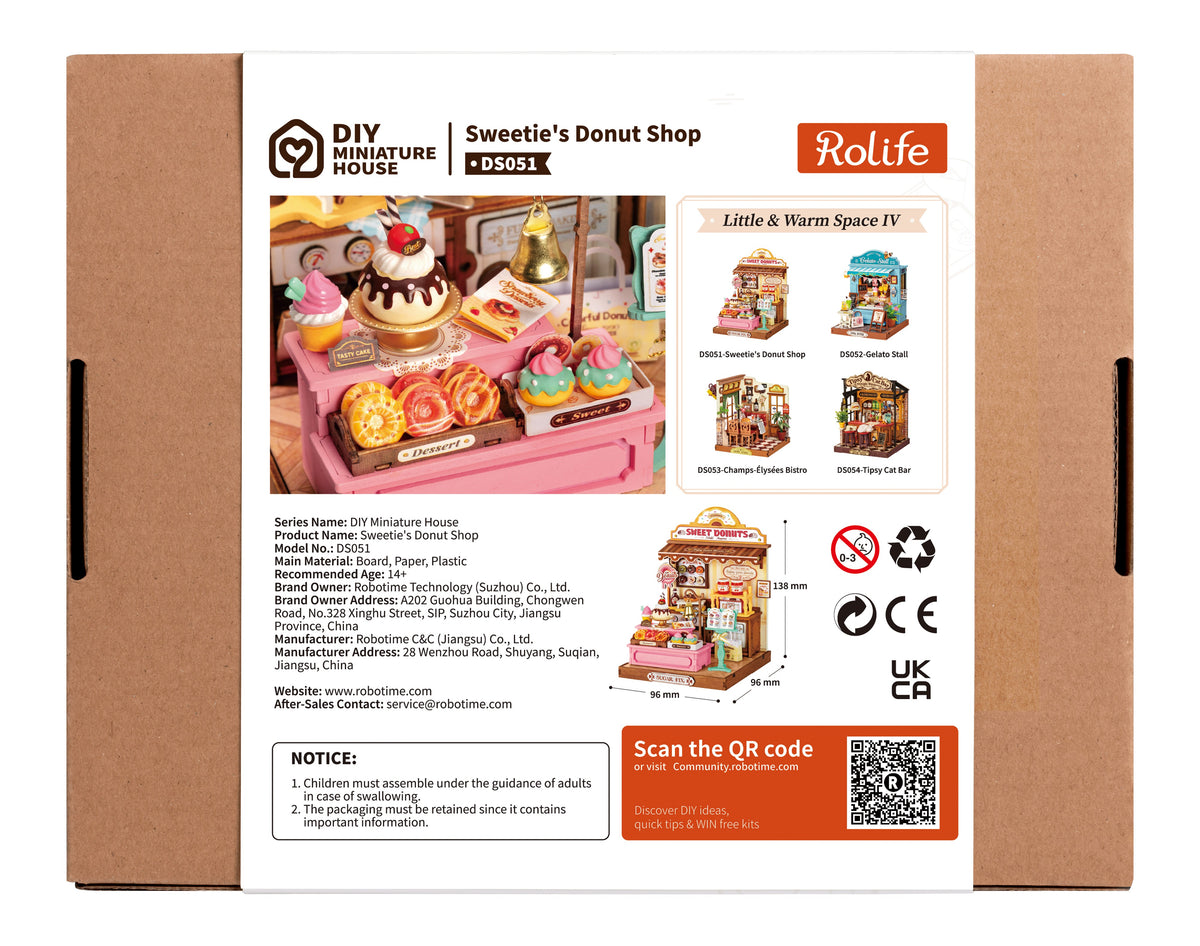 Rolife Sweetie's Donut Shop DS051 - back packaging