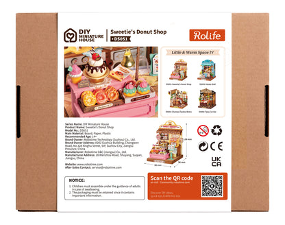Rolife Sweetie's Donut Shop DS051 - back packaging