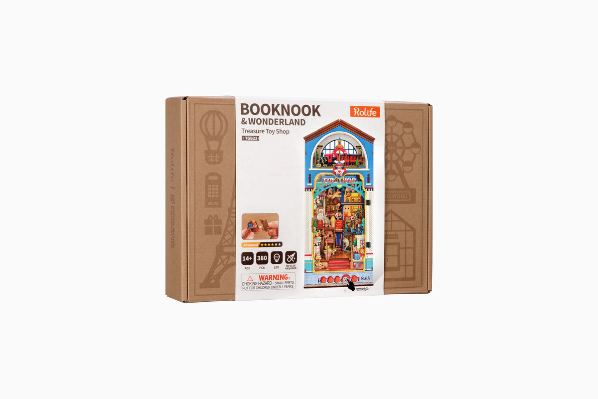 Rolife Treasure Toy Shop TGB23 - packaging at an angle