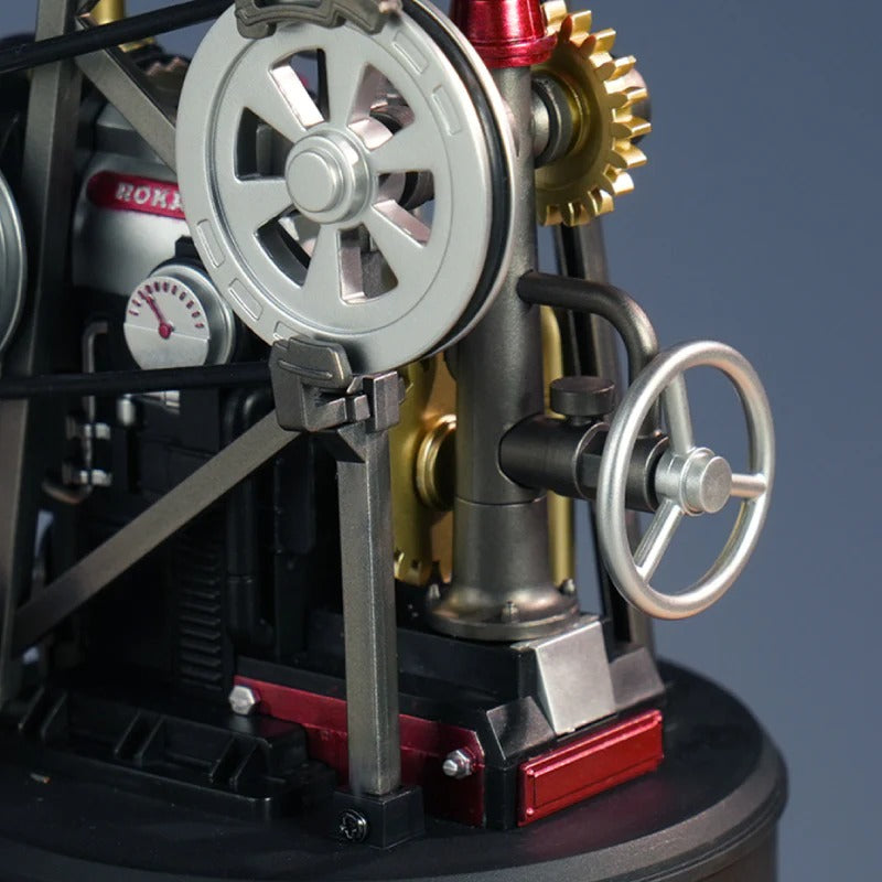 ROKR Oil Pump Jack CGL03 close-up of gear train, power pressure reducing valve, and side wheel detail