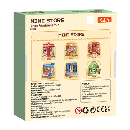 Rolife Green Fountain Garden DS049 - back packaging