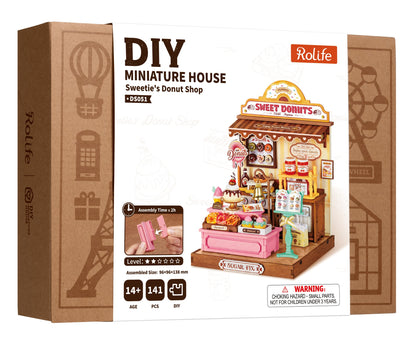 Rolife Sweetie's Donut Shop DS051 - packaging at an angle