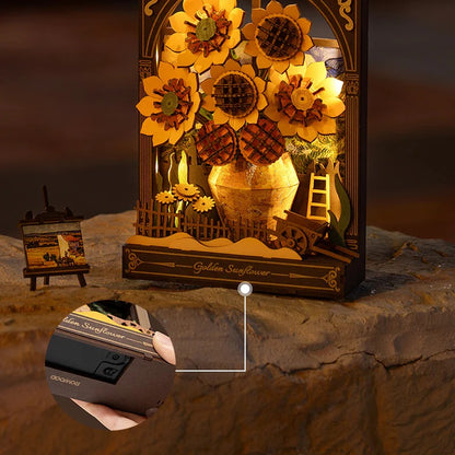 Rowood Golden Sunflower TH002 LED switch detail for warm ambient lighting feature