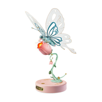 ROKR Butterfly Mechanical 3D Puzzle (MI05P) | Pink Flapping Wings Display