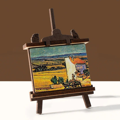Rowood Golden Sunflower TH002 mini easel detail inspired by Van Gogh sunflower art