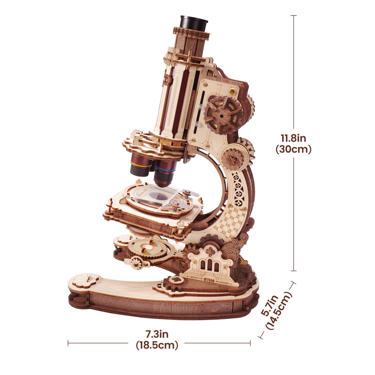 ROKR Microscope ST005 - assembled dimensions