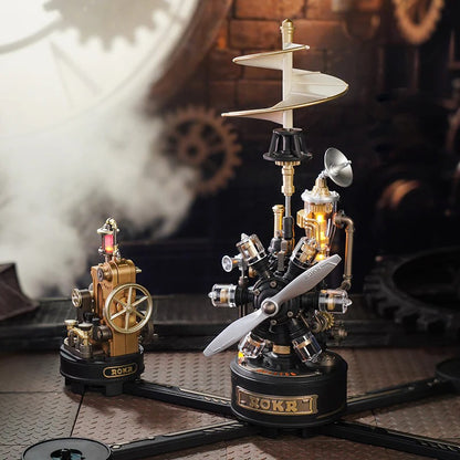 ROKR Morse Telegraph CGM02 linked with Industrial City series model for connected display mode