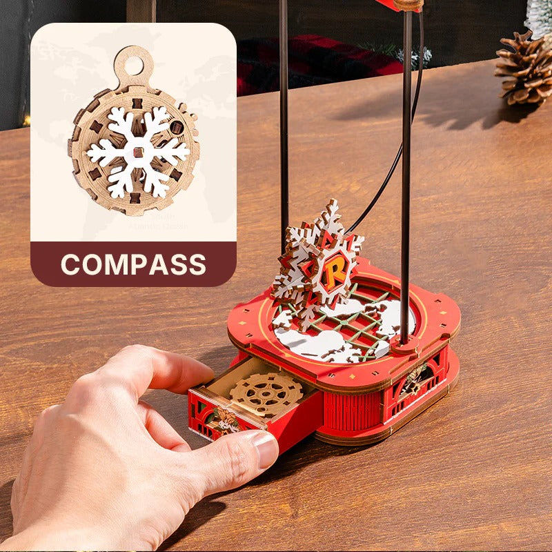 ROKR Santa on Sleigh MCD05 compass feature stored in the base drawer