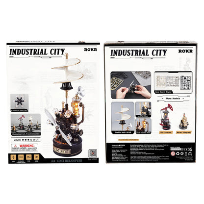 ROKR Leonardo da Vinci's Helicopter CGL01 product packaging front and back view