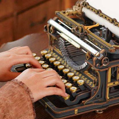 ROKR Mechanical Typewriter LK703B authentic typing action with moving keys and typebars