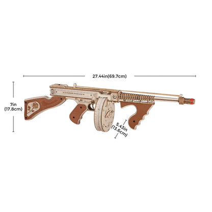 Thompson Submachine Toy Gun (LQB01) | Drum Magazine Shooter Display