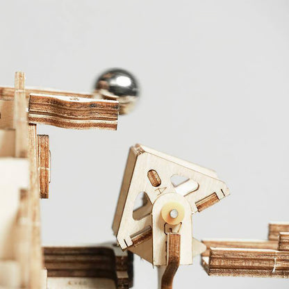 ROKR Marble Parkour Big Funnel Marble Run (LG501) | Hand-Cranked STEM Track Model