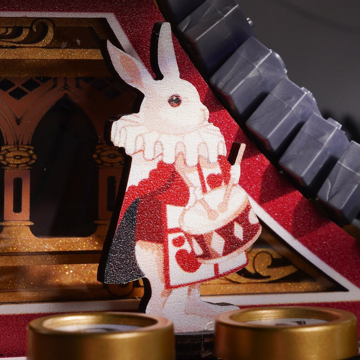 ROKR Mechanical Typewriter LK703C Magic Version rabbit performer decorative detail close up