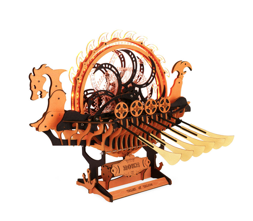 Robotime Rolife ROKR Viking Dragon Ship Mechanical 3D Wooden Puzzle LK802