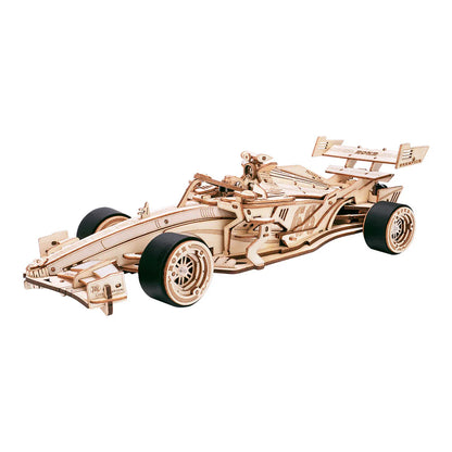 ROKR F1 racing car 3D Wooden Puzzle (LK505) | Wind-Up Racing Car Model