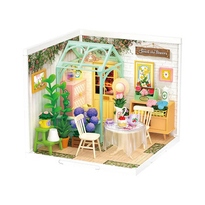 Rolife Super Creator Blooming Tea Garden DIY Miniature House (DW013B) | 1:24 Scale