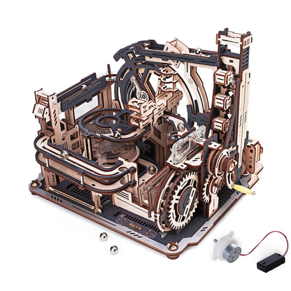 ROKR Marble Spaceport Marble Run 3D Wooden Puzzle (LGC01) | Manual & Electric Drive
