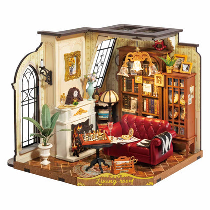 Rolife Catherine’s Living Room DIY Miniature House Kit (DG175) | 1:18 Scale