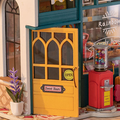 Rolife Rainbow Candy House DIY Miniature House Kit (DG158) | LED Light