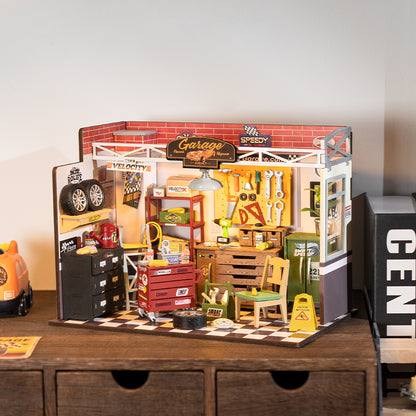 Rolife Garage Workshop DIY Miniature House Kit (DG165) | 1:16 Scale